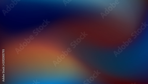 Vibrant abstract liquid neon blue and orange gradient background with smooth color transitions. Modern mesh template for design concepts, wallpapers, presentations, posters, prints and web. Vector