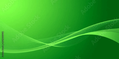 Abstract green wave background featuring smooth eco motion curves and light vector art design on a textured nature backdrop