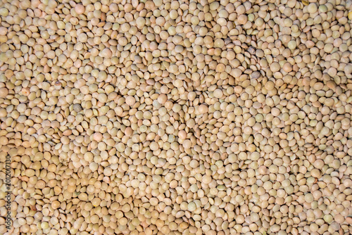 Foto Textura de lentejas secas crudas, legumbres saludables para fondo de diseño
