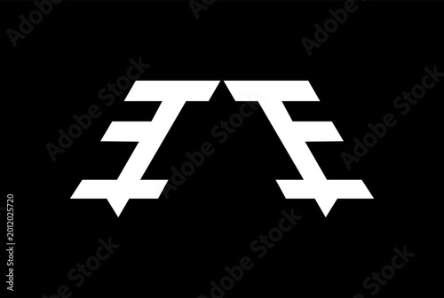 E or EE Logo vector illustration icon for any company.