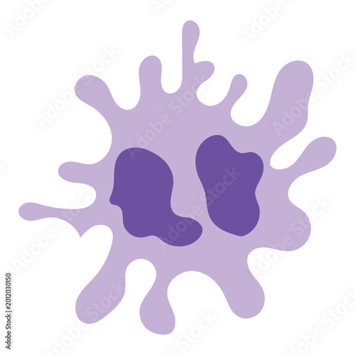 Obraz na plátně Abstract purple bacteria cell microorganism biology medical vector
