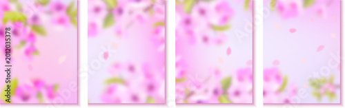 Abstract spring floral background with soft green gradient blur.