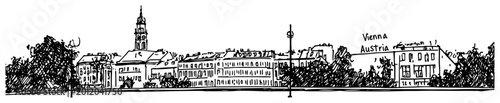 Fotografía Vienna Austria cityscape sketch