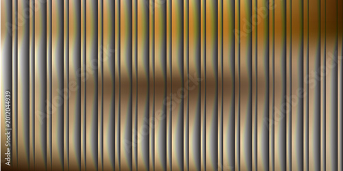 Abstract golden metallic vertical stripes with glowing silver reflections, futuristic luxury texture background, modern digital line pattern with smooth blur effect AI Generative