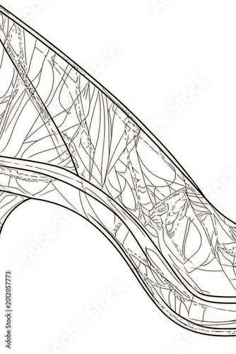A close-up view of a high-heeled shoe, ideal for fashion or beauty-related uses vertical frame