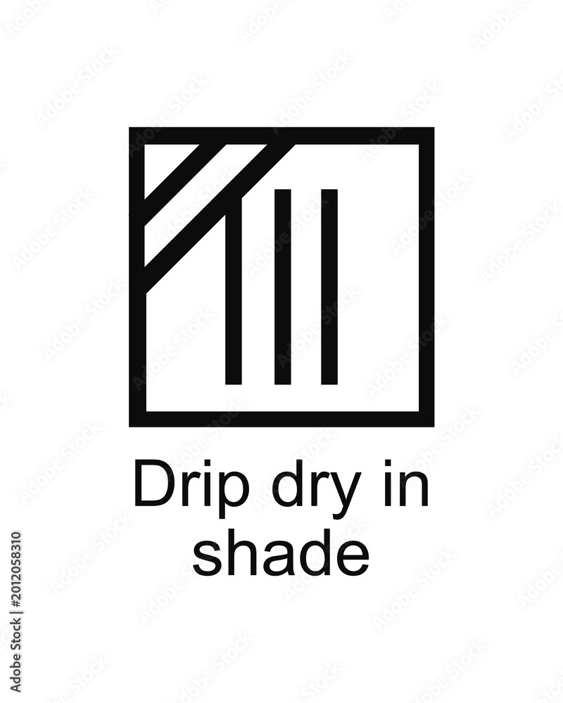 Obraz premium Drip dry in shade vector symbol SVG