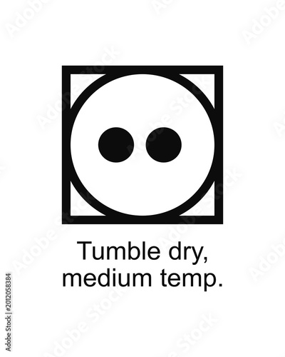 Valokuva Tumble dry, medium temp vector symbol SVG