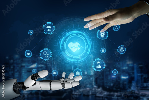 Konstfotografi Artificial intelligence supports healthcare and medical service, improving diagnosis, enhancing treatment, and enabling reliable patient care with smart technology