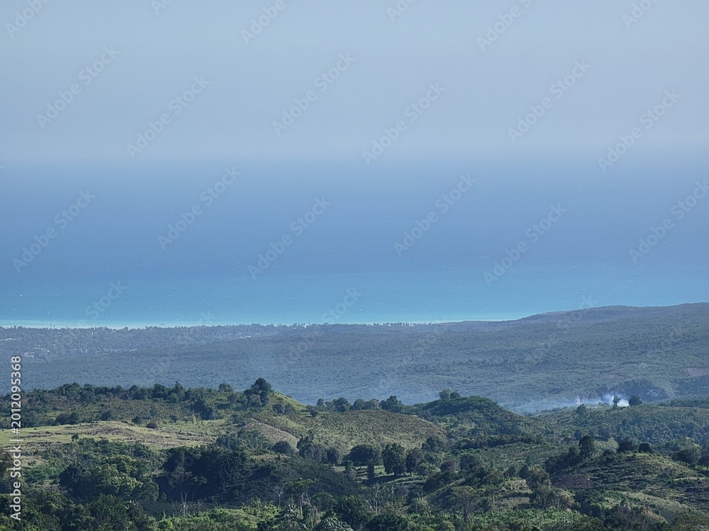 Fototapeta premium Bahoruco National Park Hoyo Pelempito Landscape Flora Forest Dominican Republic