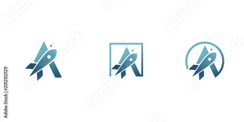 Creative letter A logo design with modern concept premium vector