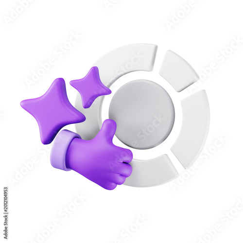 Photos KPI Recommendation Analytics Insight 3D Icon