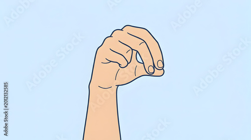 Hand with Fingers in OK Gesture.