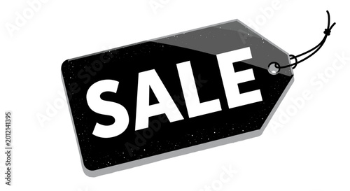 Tableau sur toile Sale Tag: A bold SALE tag, a symbol of value and opportunity, with clean lines and simple text, it speaks directly to the essence of retail discounts and bargain hunting