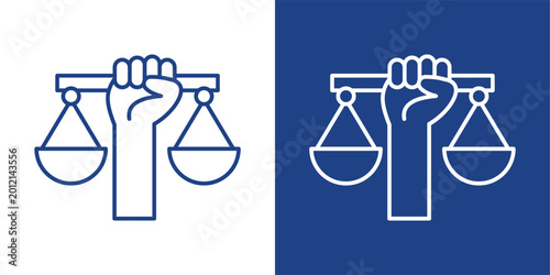 Foto Human Rights Blue And White Icon Style Collection