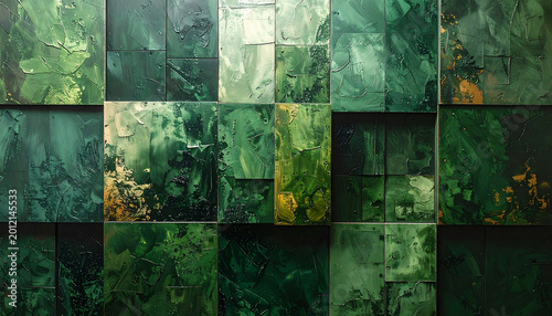 Abstract green textured art