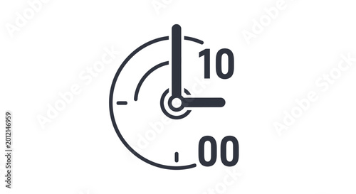 Foto Clock Time Icon Hour Minute Hand.