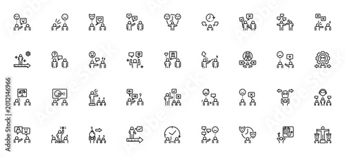 Obraz na płótnie Toxic behavior icon set