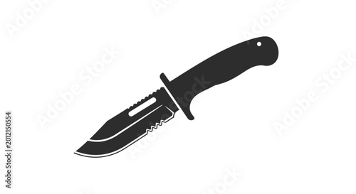 Bild auf Leinwand Black pocket knife with handle.