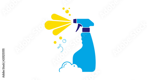 Fotografi Cleaning spray bottle with nozzle.