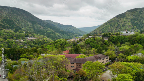 Foto Gora Hakone Japan aerial panorama of mountains hot springs ryokans
