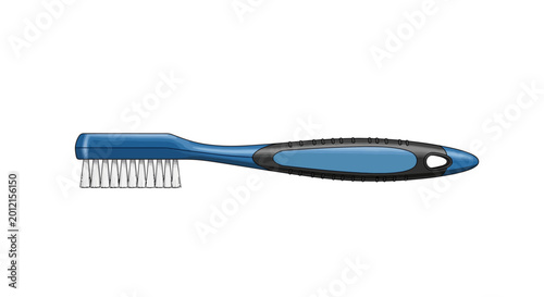 Valokuva Blue handled brush with metal bristles.