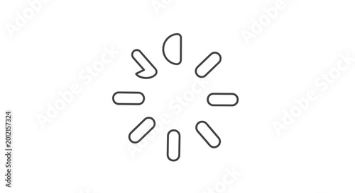 Cuadro en lienzo Digital loading icon with incomplete progress bar on white background