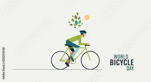Fotografija Cyclist In Motion Riding A Bicycle.