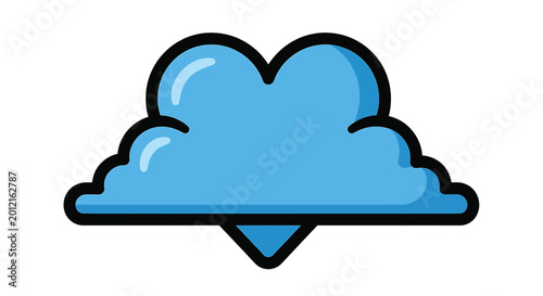 Photos Cloud Icon With Rain Drop Shape.