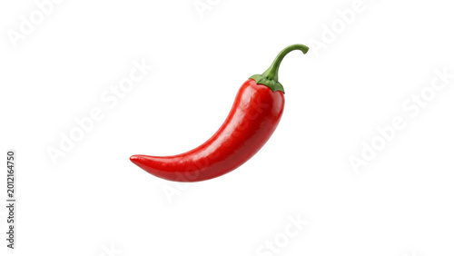 3D Red Chili Pepper Illustration Isolated on Transparent Background