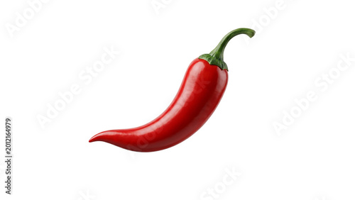 3D Red Chili Pepper Illustration Isolated on Transparent Background