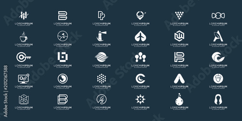 Foto Collection of abstract logo design variations company