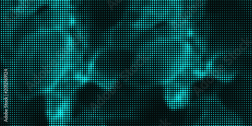 Tableau sur toile Electric neon waves filling the ether