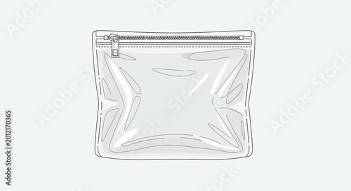 Clear plastic resealable storage bag.
