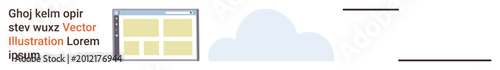 Foto Cloud computing, web design, data storage, software interface, digital platforms, technology services