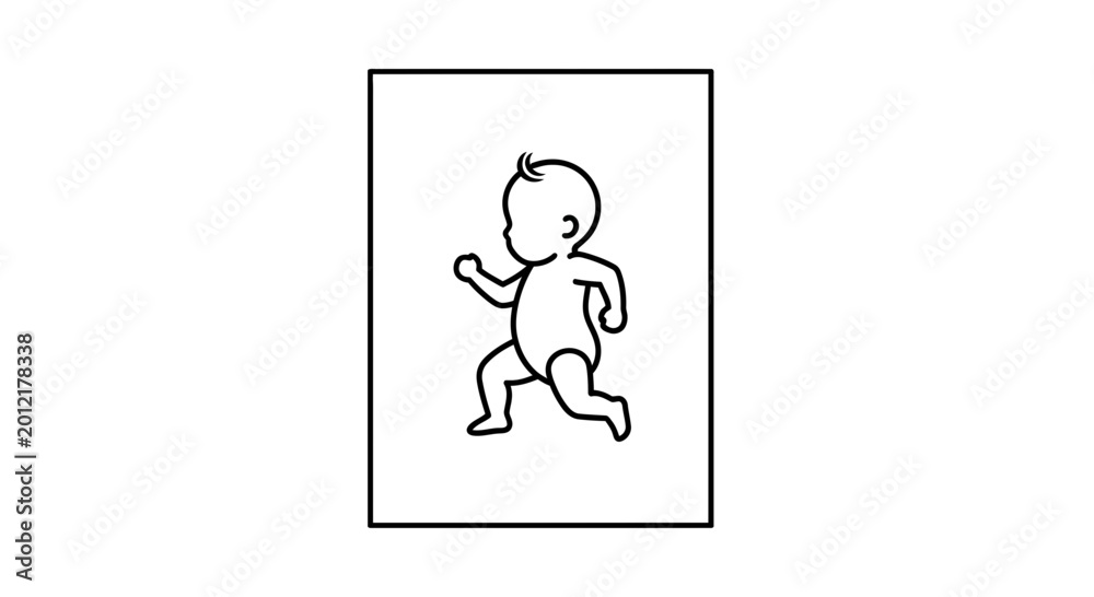Fototapeta premium Baby Running Icon