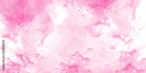 Bild auf Leinwand Abstract pink watercolor background