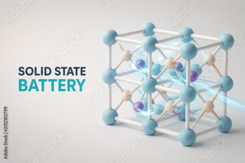 Solid state battery concept with crystal lattice structure for next generation energy storage