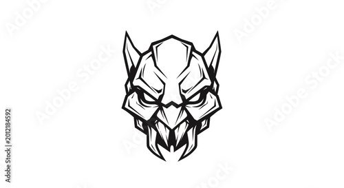 Foto Detailed illustration of a demon face.
