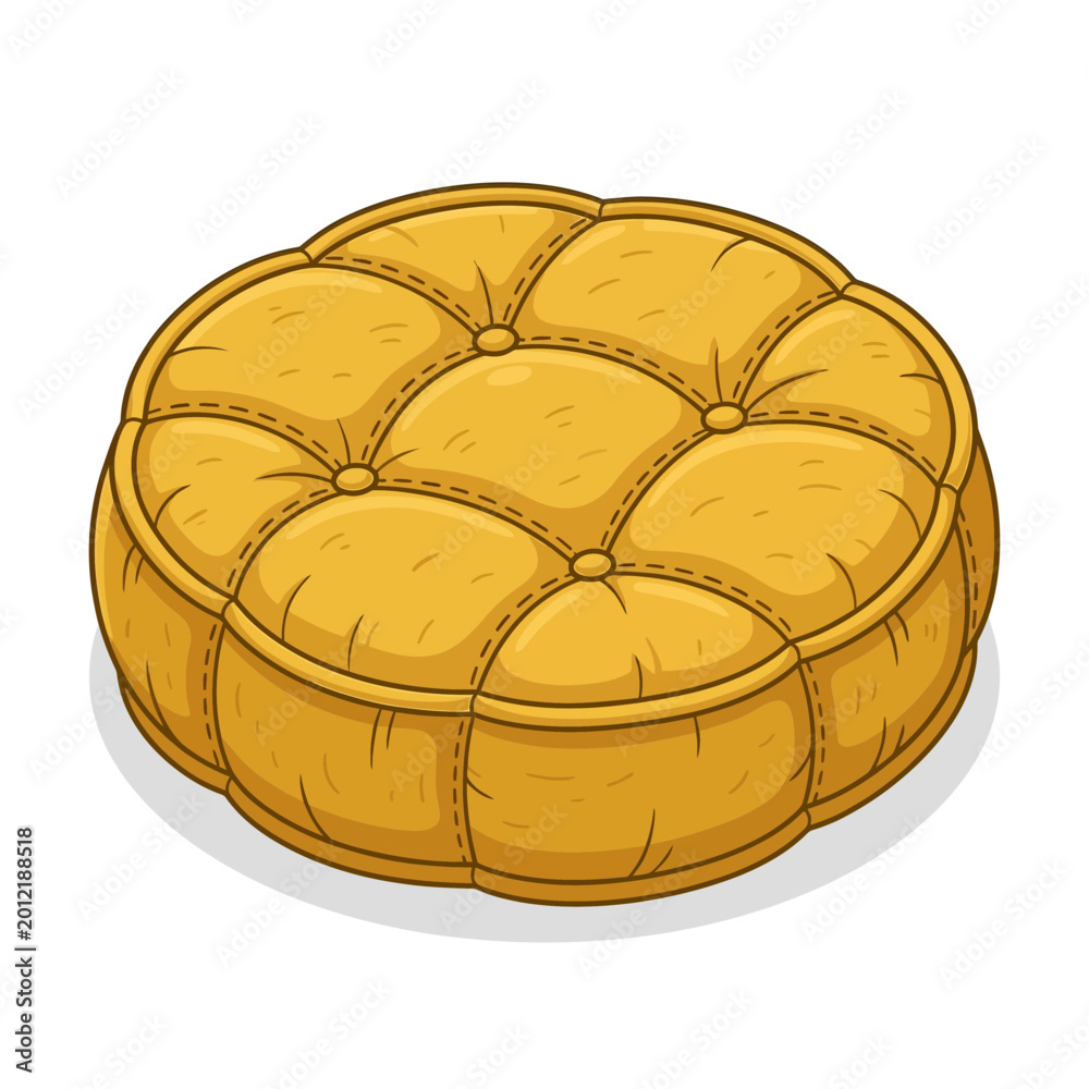 Fototapeta premium Tufted Round Floor Cushion