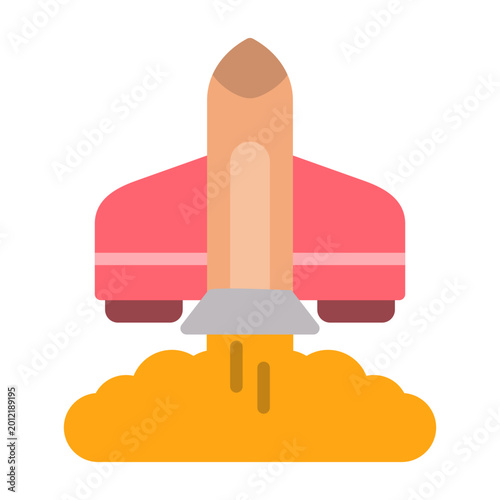 Bilde på lerret Rocket Launch Vector Icon