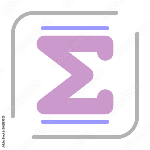 Tableau sur toile Summation Vector Icon