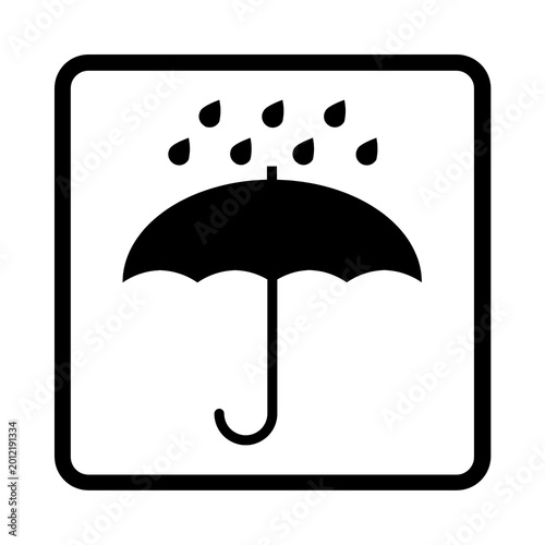 umbrella and rain drops
