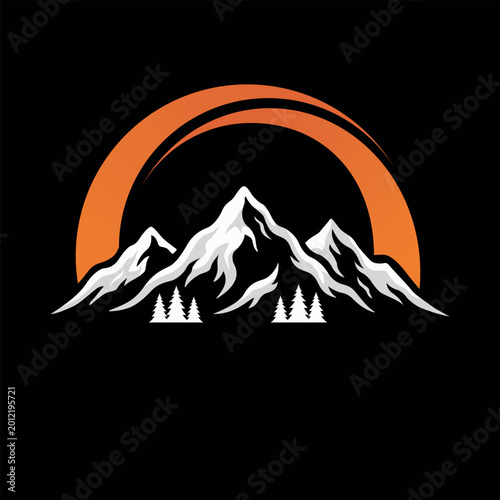 Mountain logo design, adventure logo design, expedition logo design.