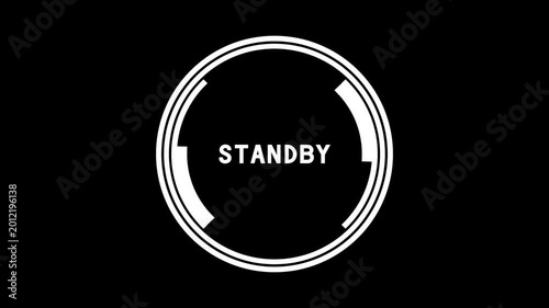 Futuristic standby to start animation with circular HUD interface