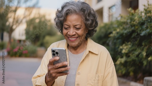 Senior woman using smartphone