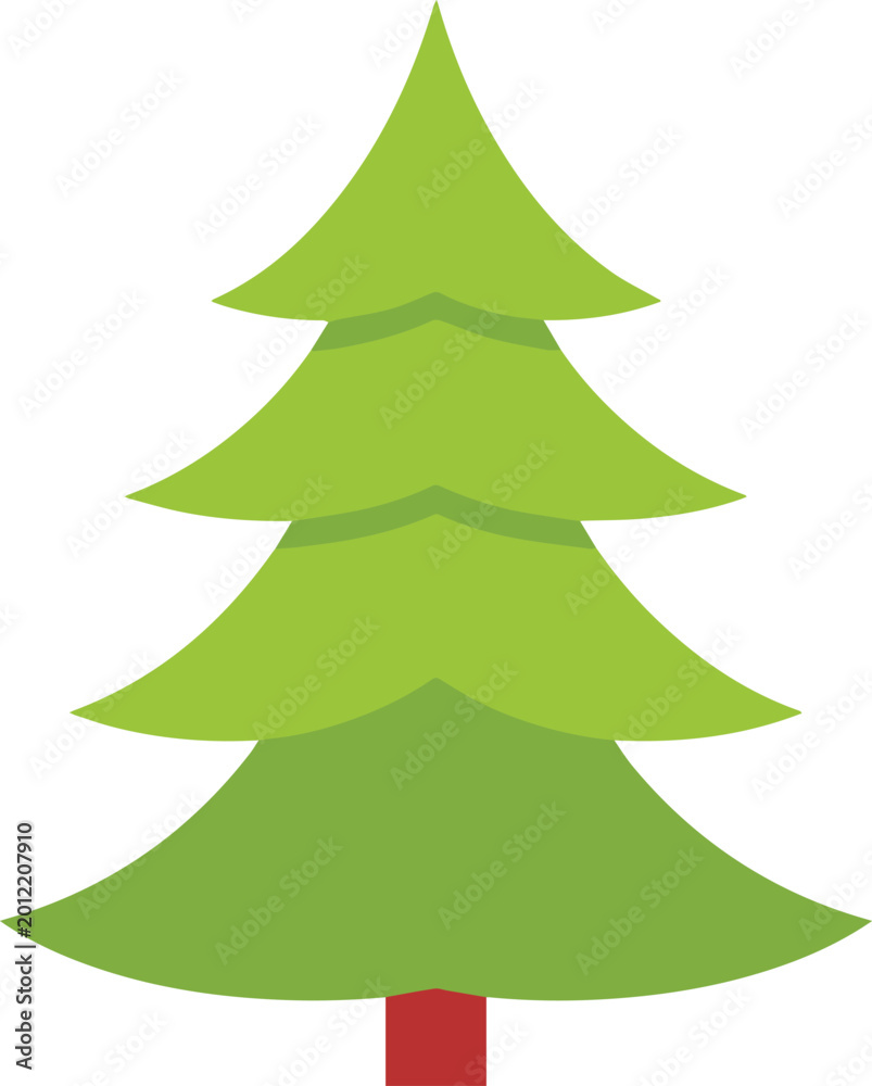 Obraz premium Pine tree symbol for forestry and conservation materials