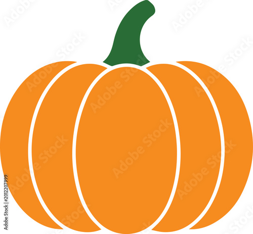 Fotografie Pumpkin with face and stem
