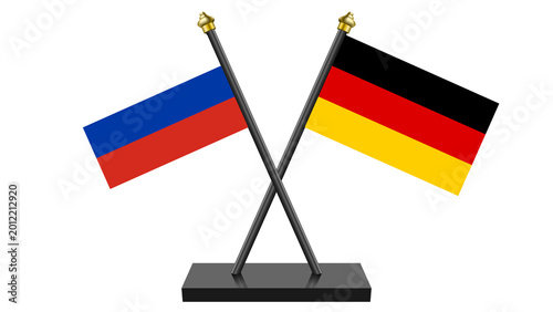 Flag of Germany and Russian Federation aka Russia