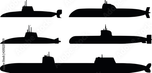 Foto Submarine Silhouette Types Comparison Chart