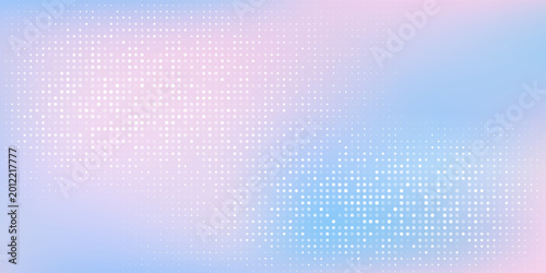 Fényképezés Dot modern sky mesh gradient background blending soft pastel pink and light blue